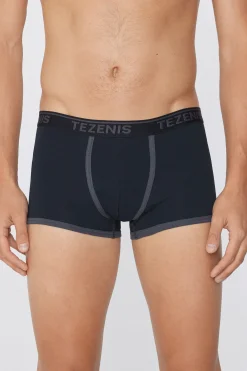 Cotton Logo Boxer Briefs With Contrasting Edging - Boxers - Men | Tezenis