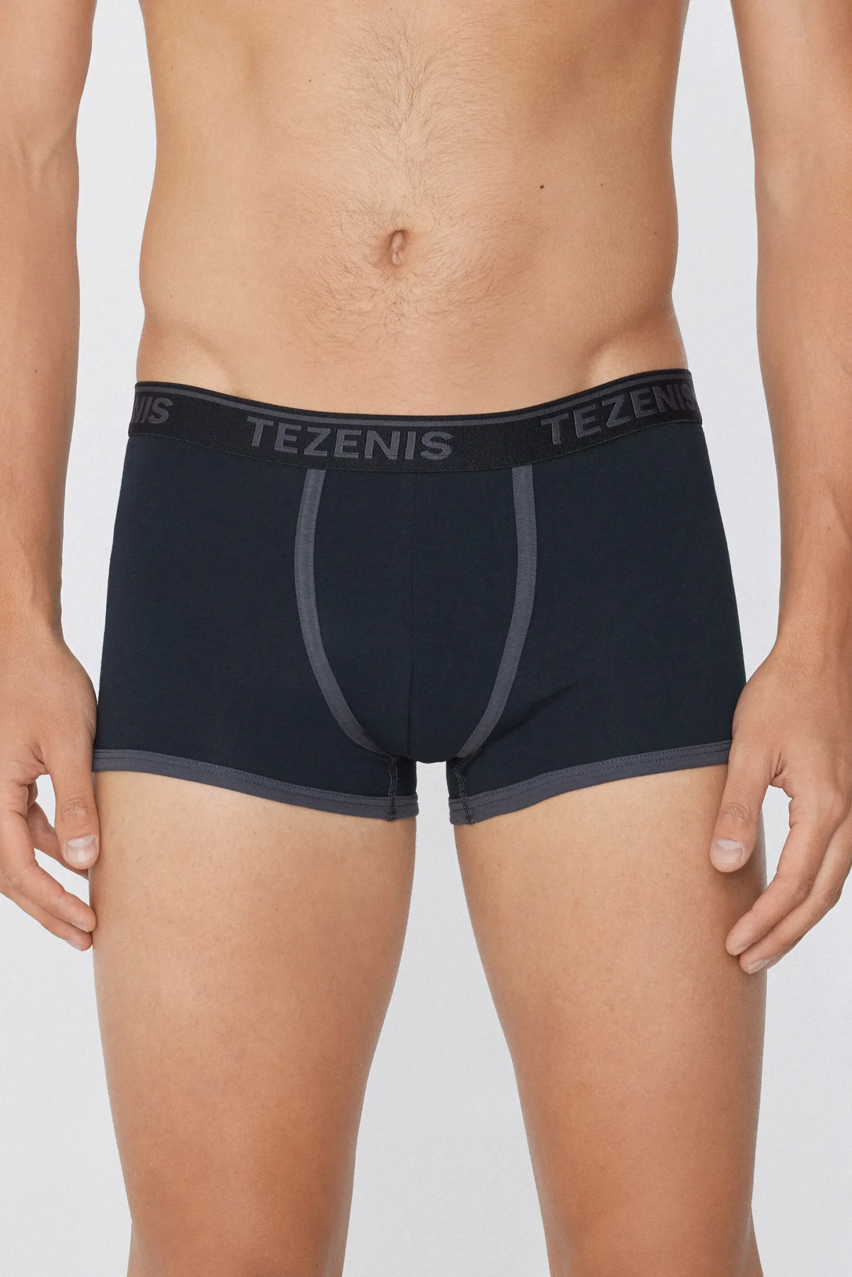 Cotton Logo Boxer Briefs With Contrasting Edging - Boxers - Men | Tezenis