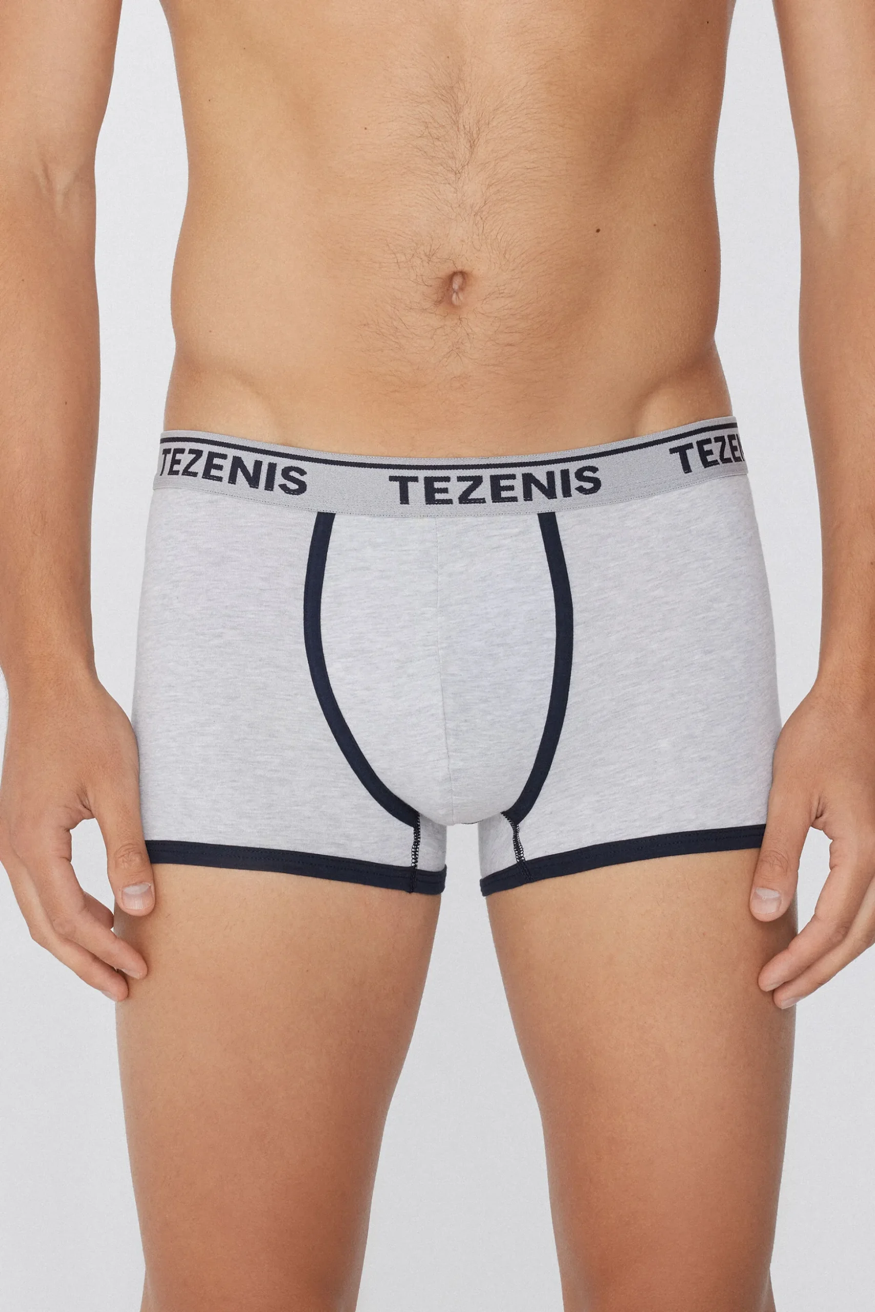 Cotton Logo Boxer Briefs With Contrasting Edging - Boxers - Men | Tezenis