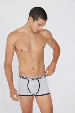 Cotton Logo Boxer Briefs With Contrasting Edging - Boxers - Men | Tezenis