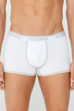 Cotton Logo Boxer Briefs With Contrasting Edging - Boxers - Men | Tezenis