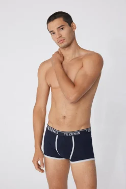 Cotton Logo Boxer Briefs With Contrasting Edging - Boxers - Men | Tezenis