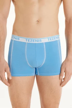 Cotton Logo Boxers With Contrasting Trim - Boxers - Men | Tezenis