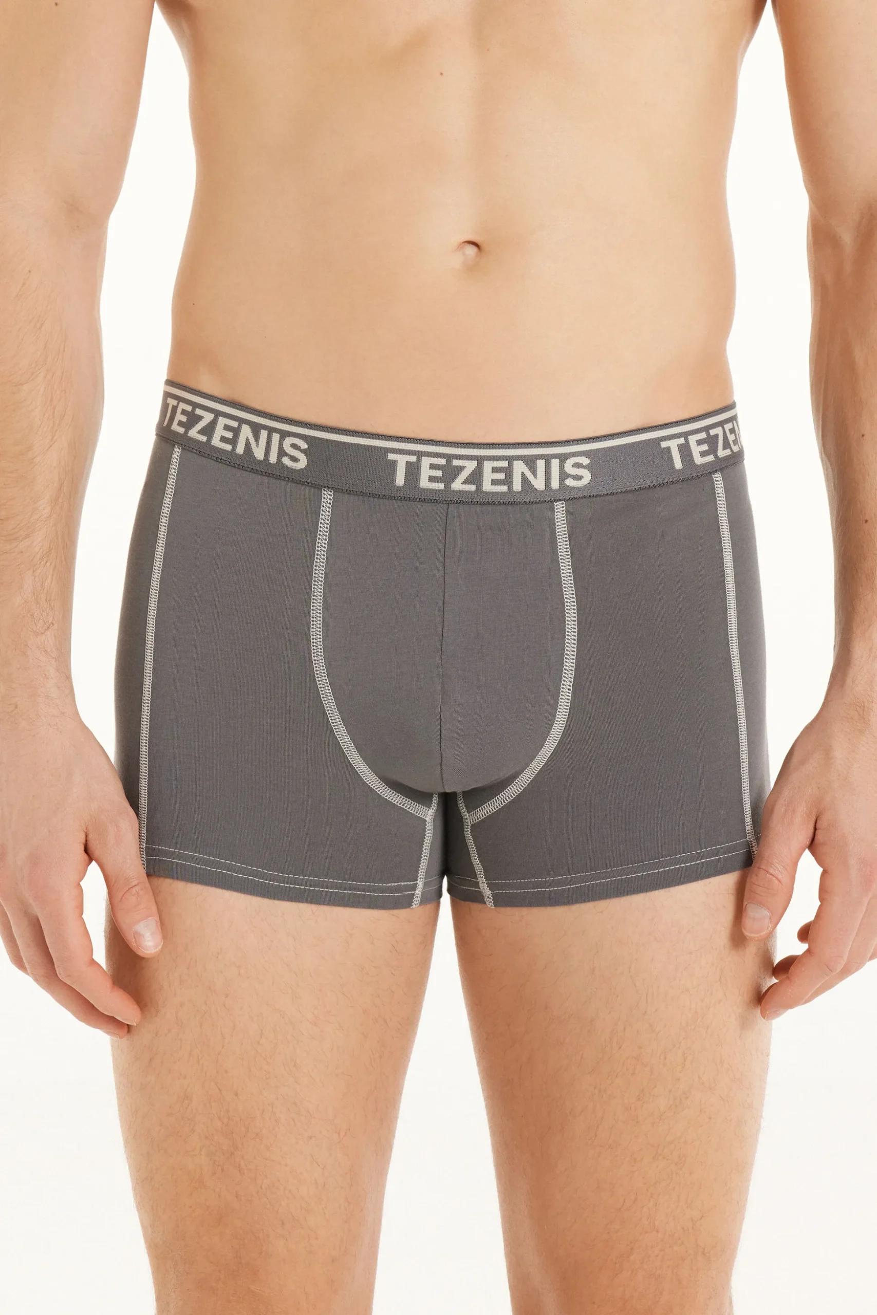Cotton Logo Boxers With Contrasting Trim - Boxers - Men | Tezenis