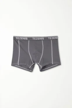 Cotton Logo Boxers With Contrasting Trim - Boxers - Men | Tezenis