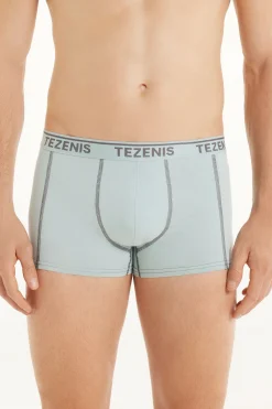 Cotton Logo Boxers With Contrasting Trim - Boxers - Men | Tezenis