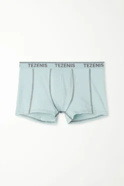 Cotton Logo Boxers With Contrasting Trim - Boxers - Men | Tezenis