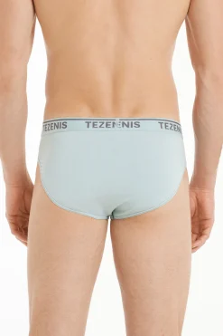Cotton Logo Briefs With Contrasting Trim - Briefs - Men | Tezenis
