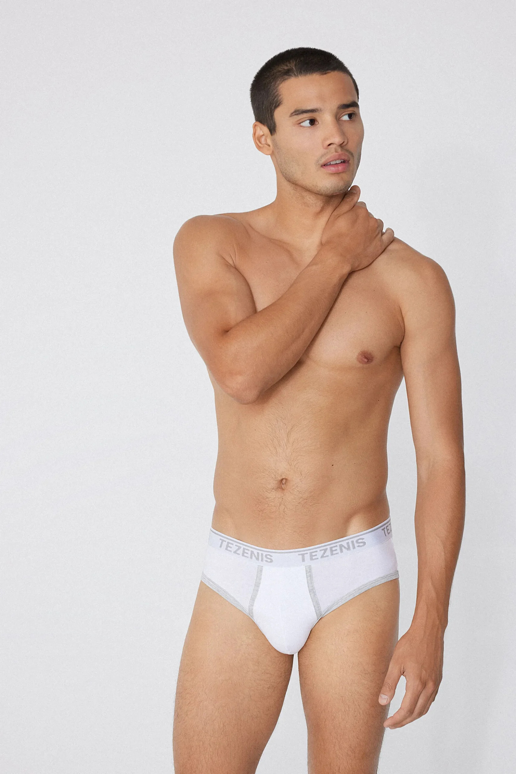 Cotton Logo Briefs With Contrasting Edging - Briefs - Men | Tezenis