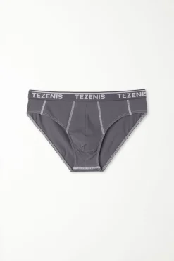 Cotton Logo Briefs With Contrasting Trim - Briefs - Men | Tezenis