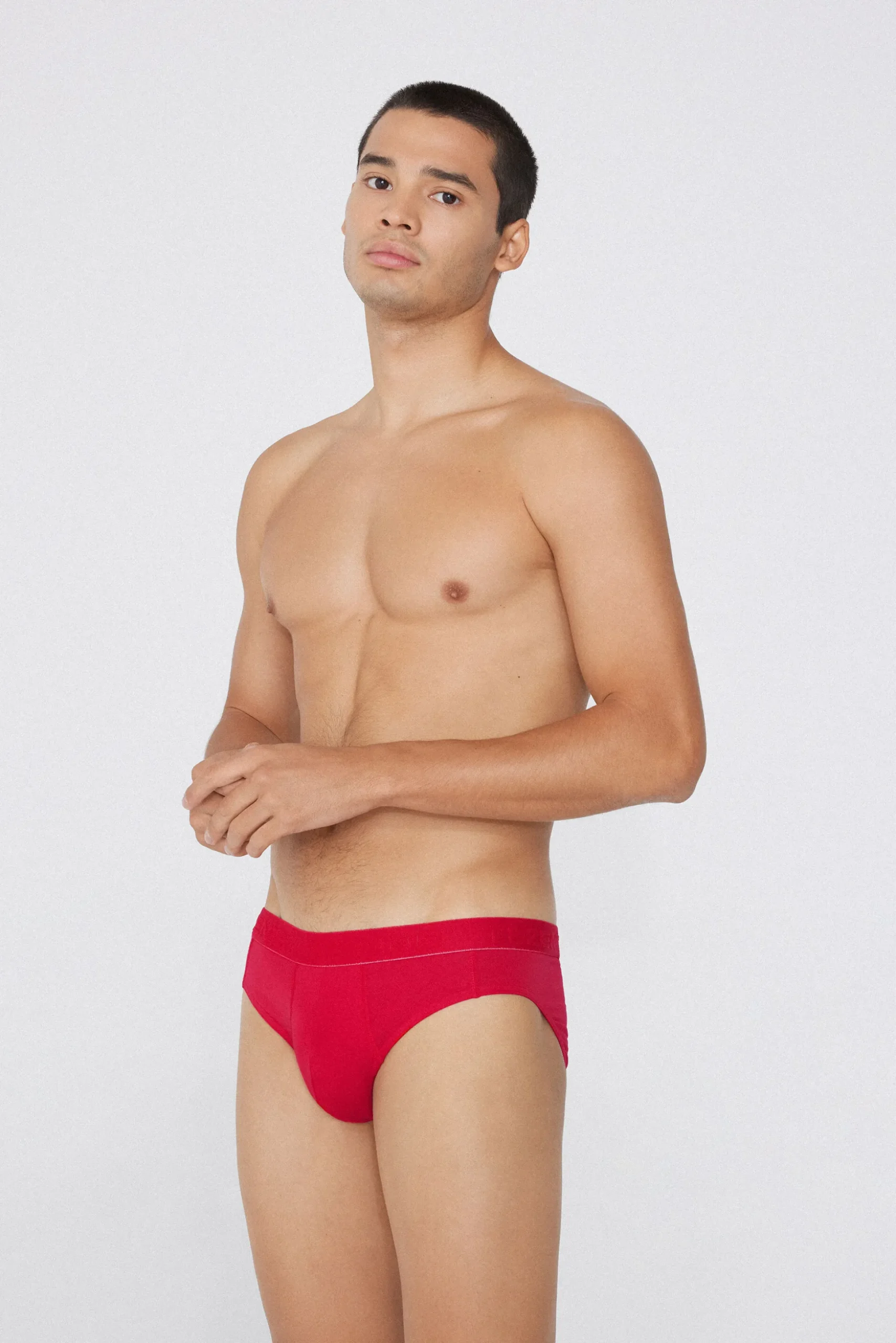 Cotton Logo Briefs With Contrasting Trim - Briefs - Men | Tezenis