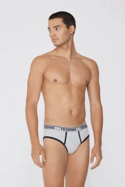 Cotton Logo Briefs With Contrasting Edging - Briefs - Men | Tezenis