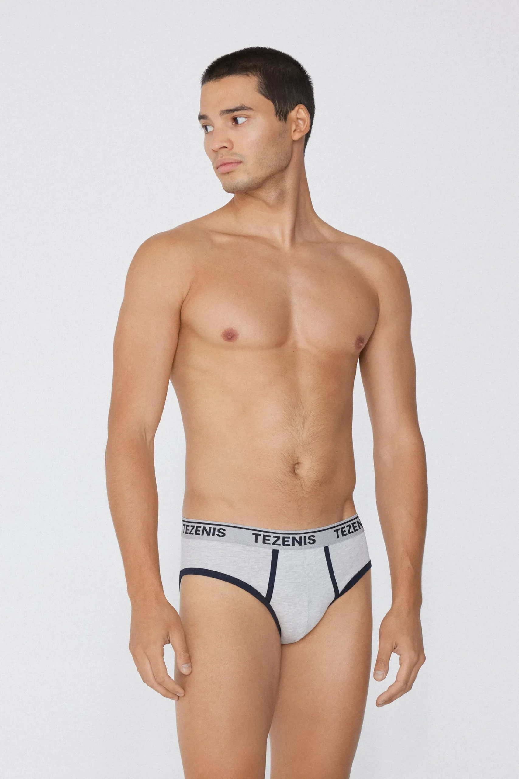 Cotton Logo Briefs With Contrasting Edging - Briefs - Men | Tezenis