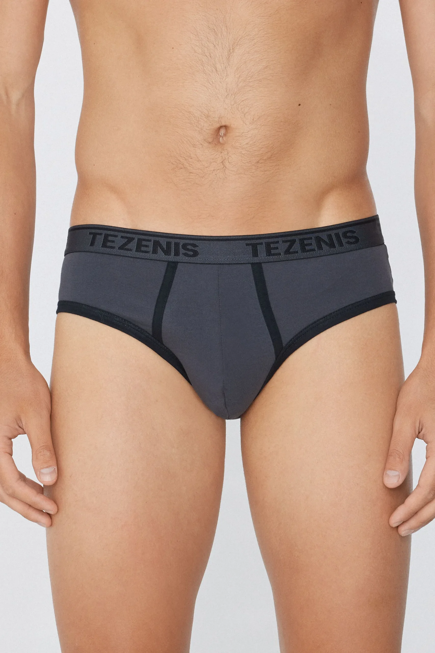 Cotton Logo Briefs With Contrasting Edging - Briefs - Men | Tezenis