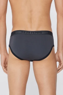 Cotton Logo Briefs With Contrasting Edging - Briefs - Men | Tezenis