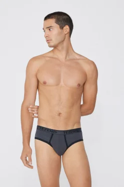 Cotton Logo Briefs With Contrasting Edging - Briefs - Men | Tezenis