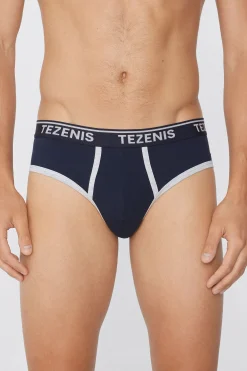 Cotton Logo Briefs With Contrasting Edging - Briefs - Men | Tezenis