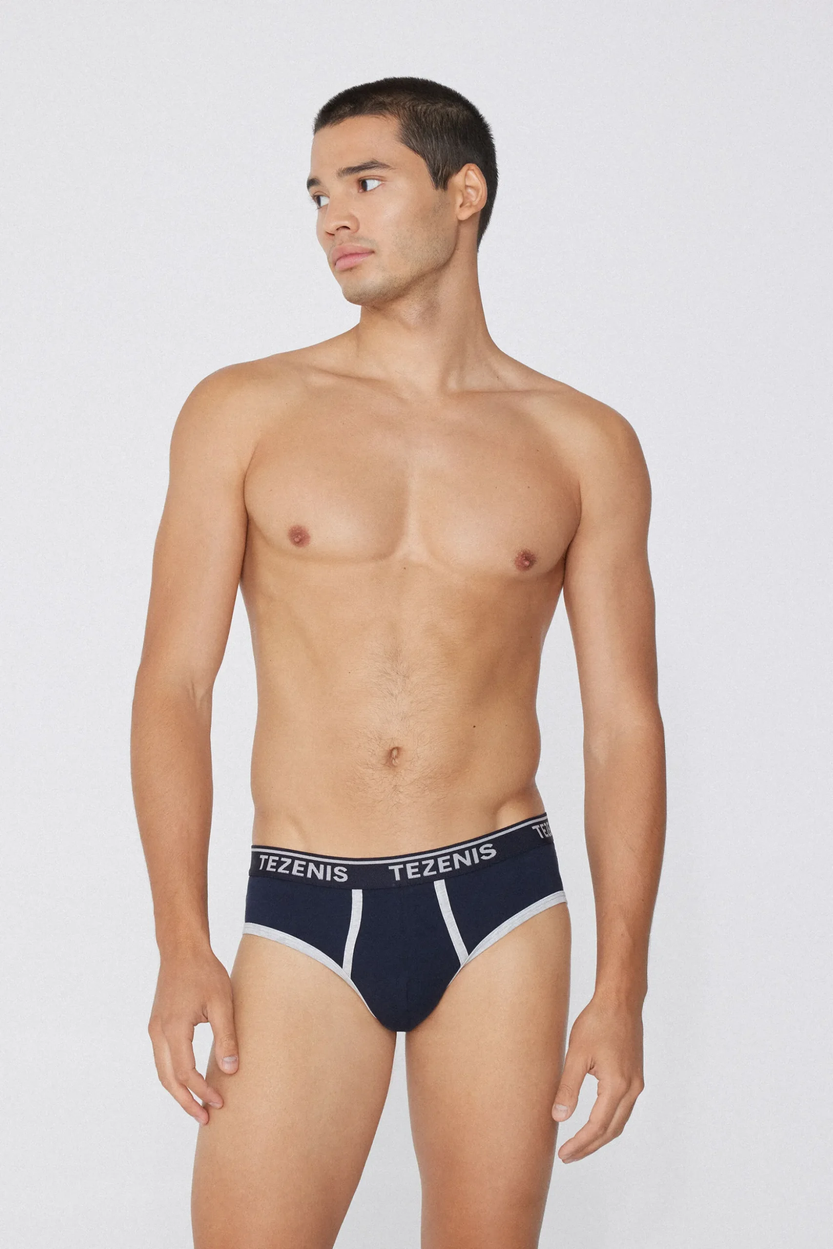 Cotton Logo Briefs With Contrasting Edging - Briefs - Men | Tezenis