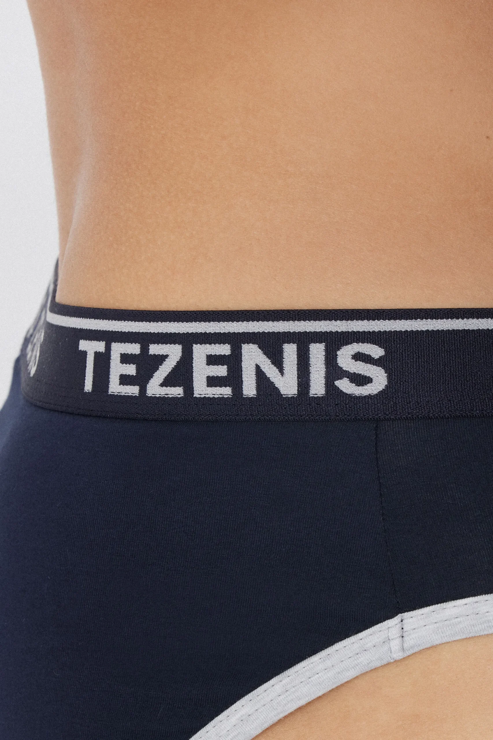 Cotton Logo Briefs With Contrasting Edging - Briefs - Men | Tezenis