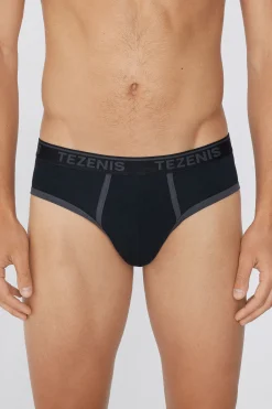 Cotton Logo Briefs With Contrasting Edging - Briefs - Men | Tezenis