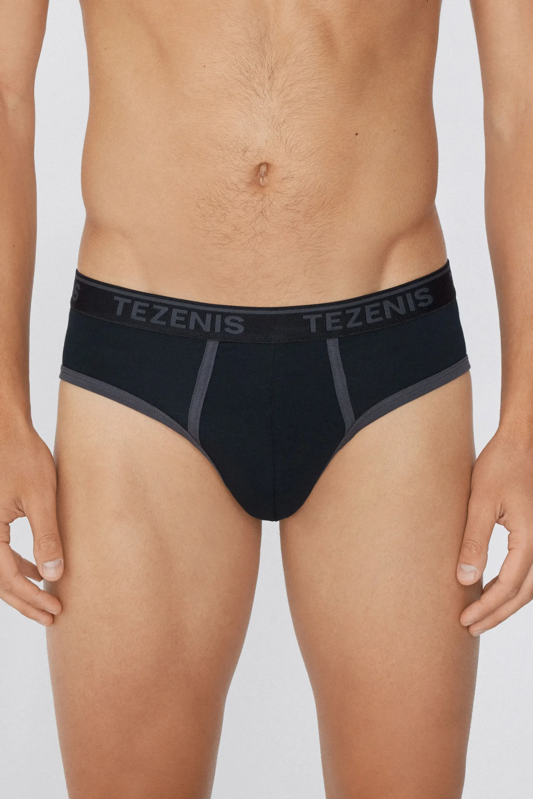 Cotton Logo Briefs With Contrasting Edging - Briefs - Men | Tezenis