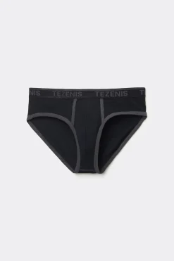 Cotton Logo Briefs With Contrasting Edging - Briefs - Men | Tezenis