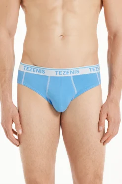 Cotton Logo Briefs With Contrasting Trim - Briefs - Men | Tezenis