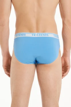 Cotton Logo Briefs With Contrasting Trim - Briefs - Men | Tezenis