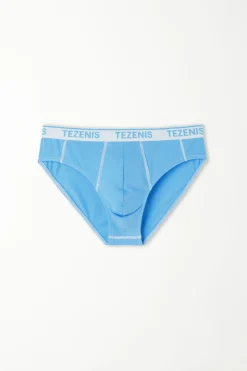 Cotton Logo Briefs With Contrasting Trim - Briefs - Men | Tezenis