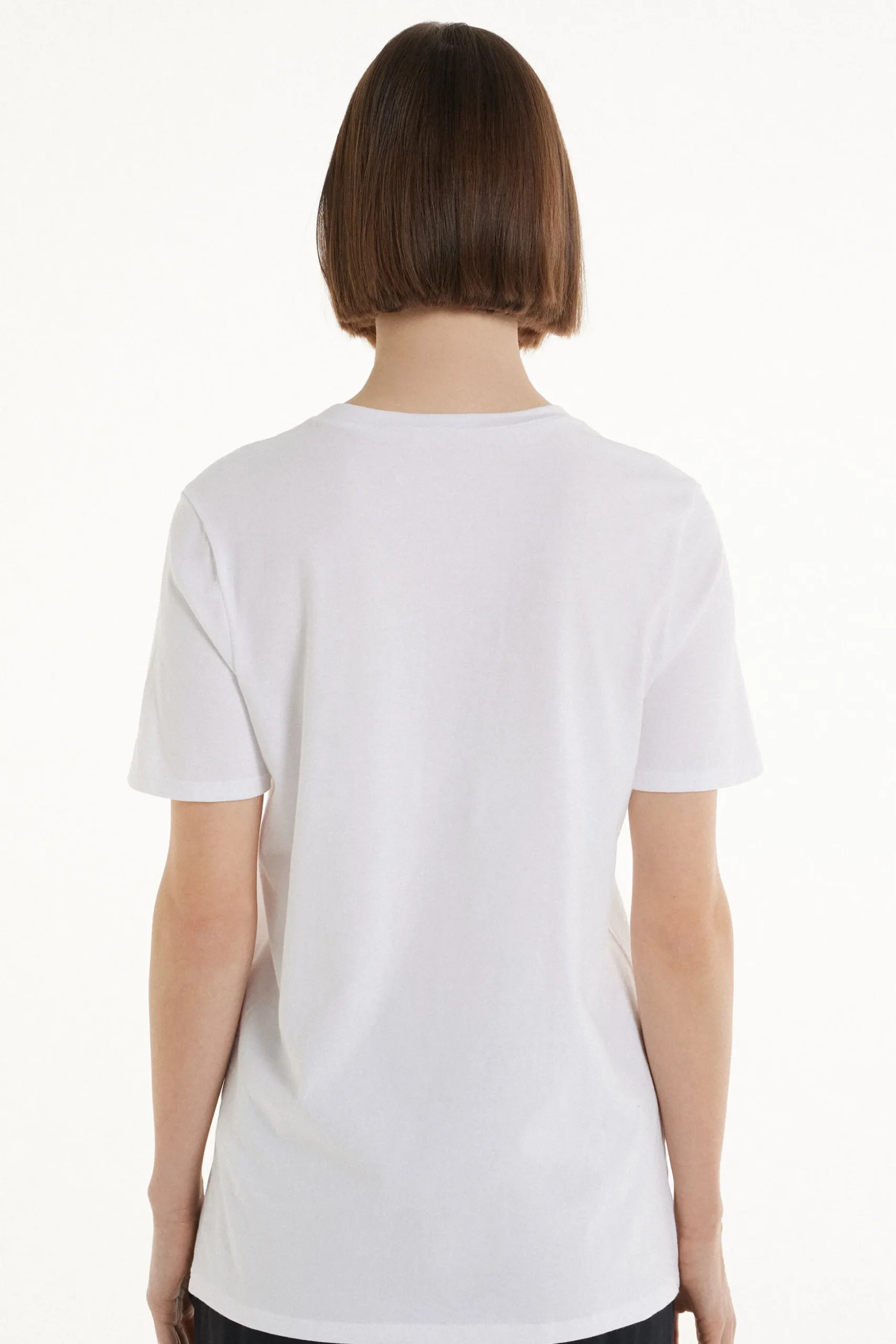 Cotton Printed T-shirt - Short-Sleeved Tops - Women | Tezenis