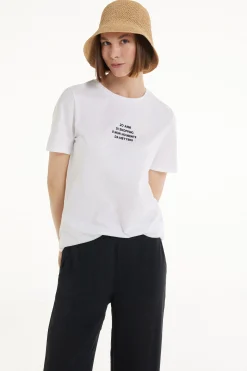 Cotton Printed T-shirt - Short-Sleeved Tops - Women | Tezenis