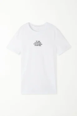 Cotton Printed T-shirt - Short-Sleeved Tops - Women | Tezenis