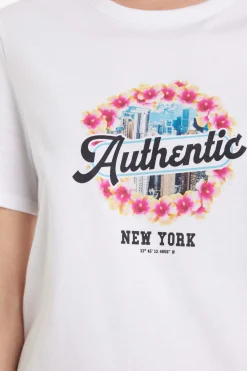 Cotton Printed T-shirt - Short-Sleeved Tops - Women | Tezenis