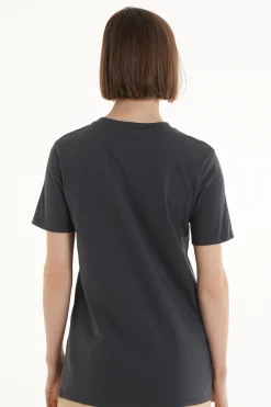 Cotton Printed T-shirt - Short-Sleeved Tops - Women | Tezenis