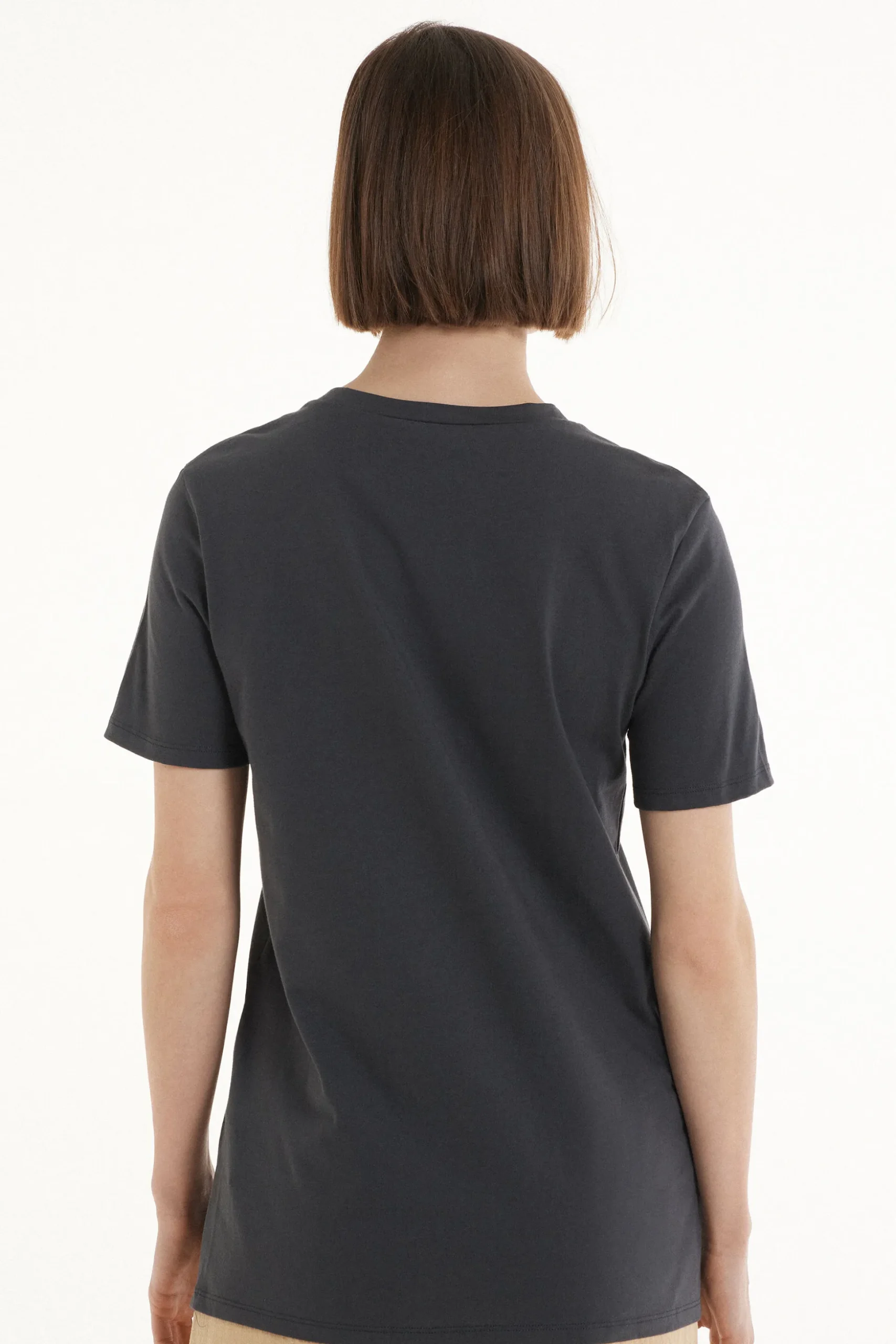 Cotton Printed T-shirt - Short-Sleeved Tops - Women | Tezenis