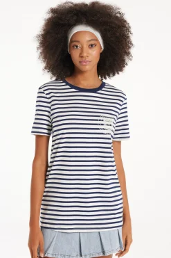 Cotton Printed T-shirt - Short-Sleeved Tops - Women | Tezenis
