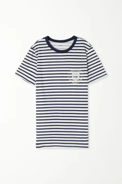 Cotton Printed T-shirt - Short-Sleeved Tops - Women | Tezenis