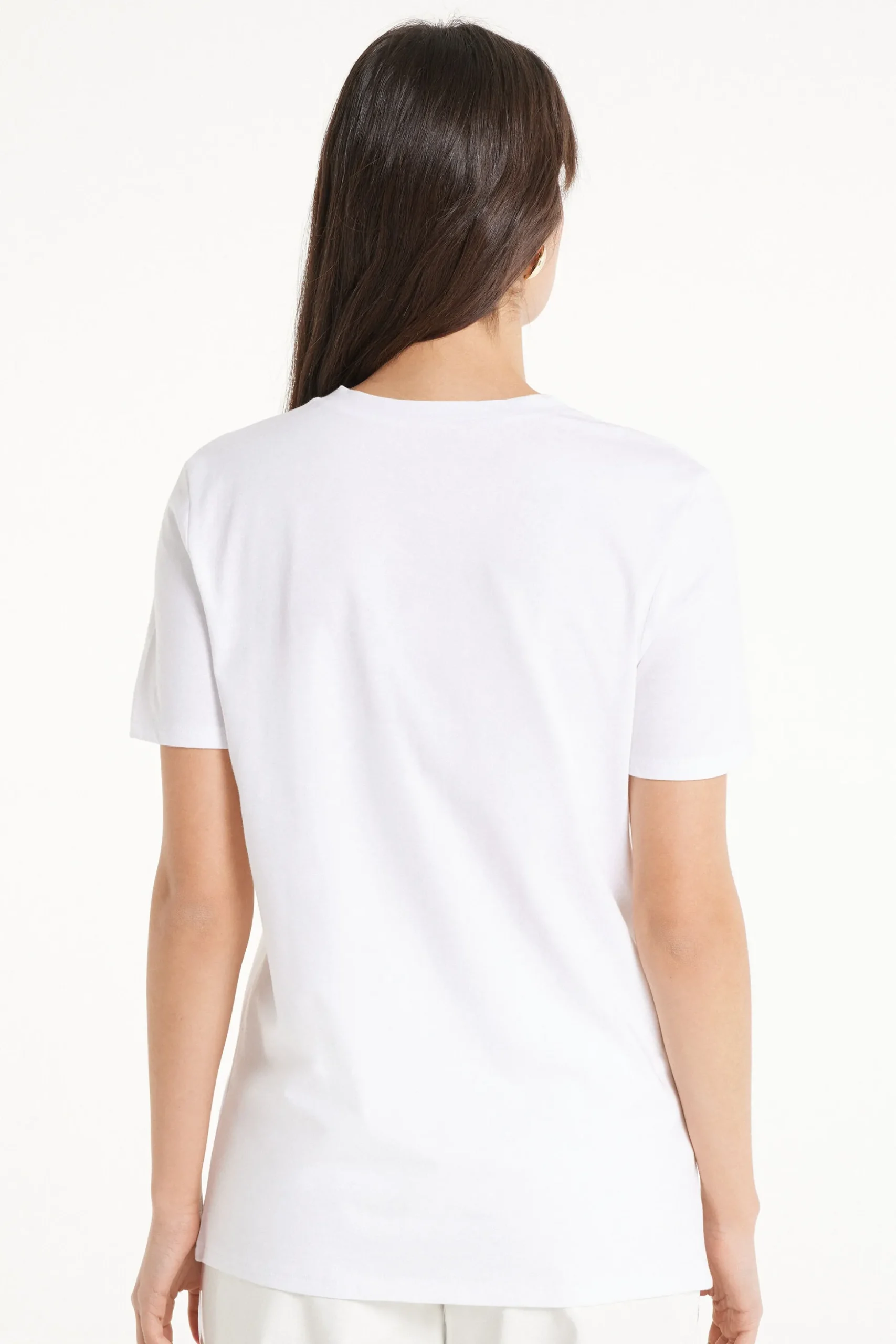 Cotton Printed T-shirt - Short-Sleeved Tops - Women | Tezenis