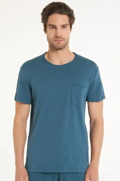 Cotton T-Shirt With Breast Pocket - T-Shirts - Men | Tezenis