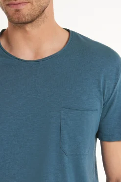 Cotton T-Shirt With Breast Pocket - T-Shirts - Men | Tezenis