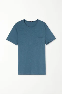 Cotton T-Shirt With Breast Pocket - T-Shirts - Men | Tezenis