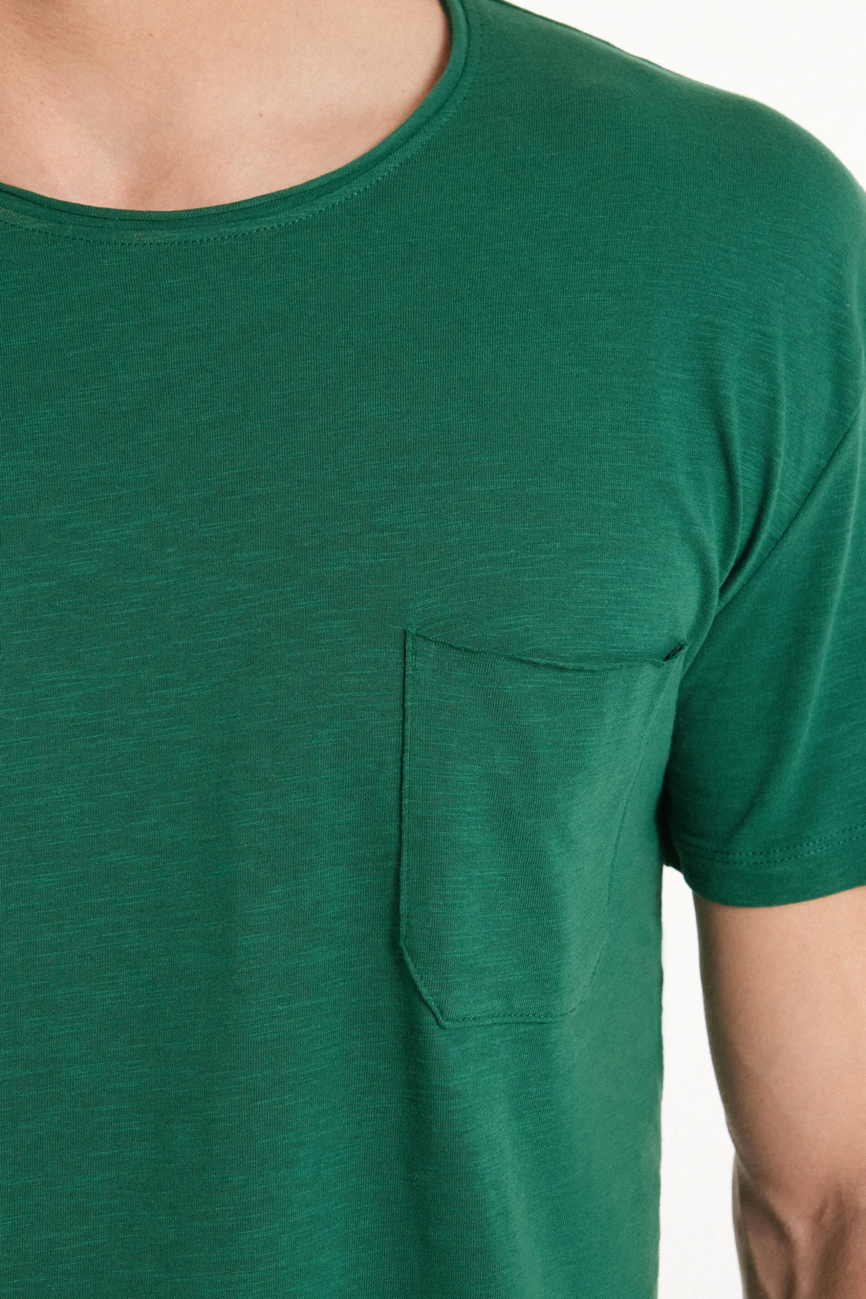 Cotton T-Shirt With Breast Pocket - T-Shirts - Men | Tezenis