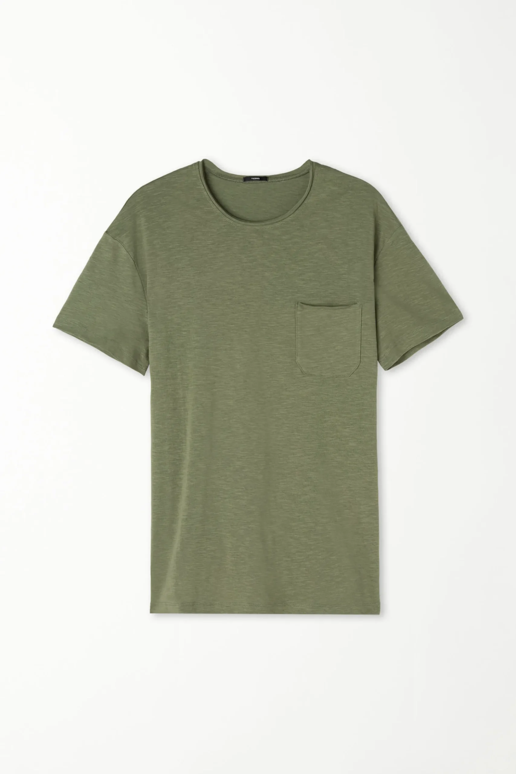Cotton T-Shirt With Breast Pocket - T-Shirts - Men | Tezenis