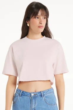 Crew Neck Cropped Cotton T-Shirt - Short-Sleeved Tops - Women | Tezenis