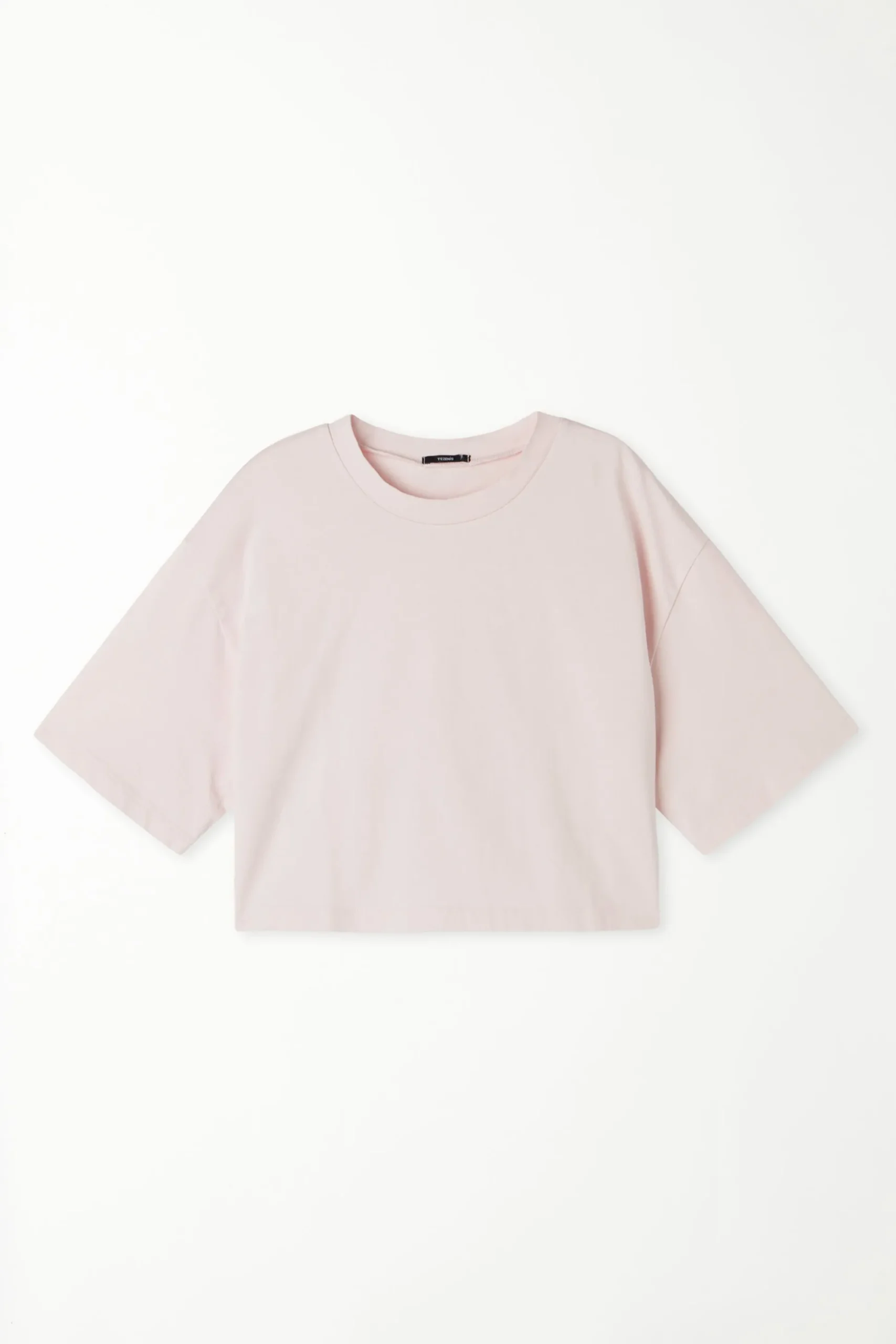 Crew Neck Cropped Cotton T-Shirt - Short-Sleeved Tops - Women | Tezenis