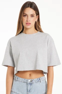 Crew Neck Cropped Cotton T-Shirt - Short-Sleeved Tops - Women | Tezenis