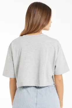 Crew Neck Cropped Cotton T-Shirt - Short-Sleeved Tops - Women | Tezenis