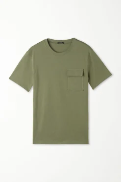 Crew-Neck Cotton Pocket T-Shirt - T-Shirts - Men | Tezenis