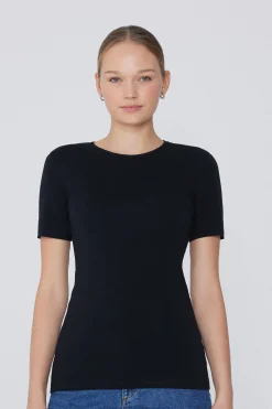 Crew-Neck Stretch-Cotton T-Shirt - Short-Sleeved Tops - Women | Tezenis