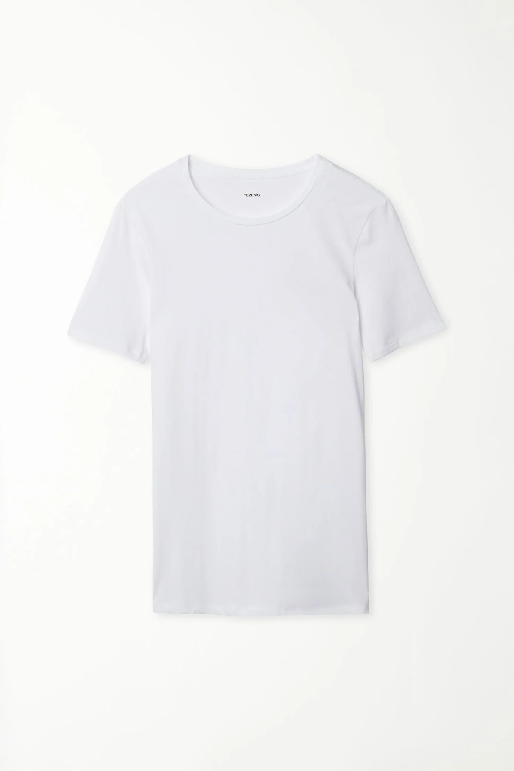 Crew-Neck Stretch-Cotton T-Shirt - Short-Sleeved Tops - Women | Tezenis